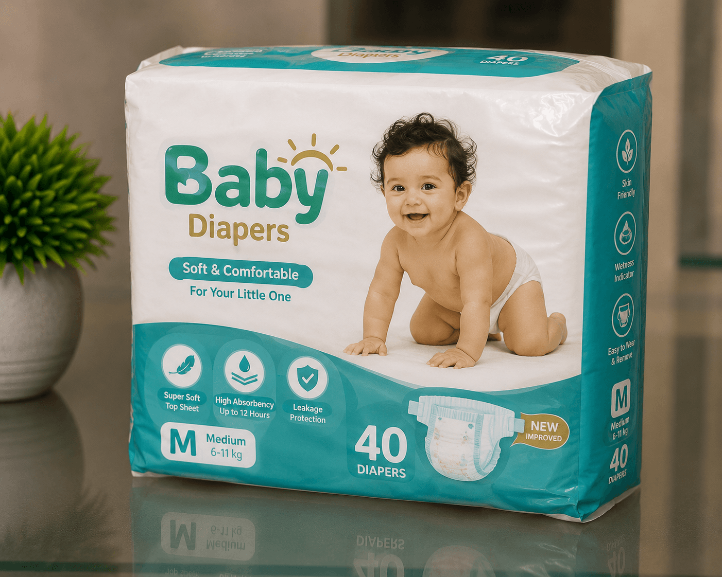 Baby Diapers (40 Pack)